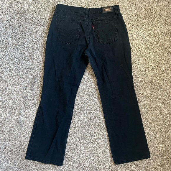 Levi Strauss & Co Black Relaxed Boot 550 Denim Jeans Size 10 Short Mid Rise - Picture 5 of 8